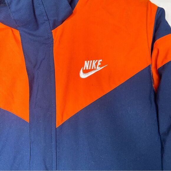 Vintage 90s Y2K 2000s reversible Nike jacket the navy blue and orange - Picture 7 of 10